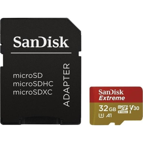 ΚΑΡΤΑ ΜΝΗΜΗΣ SD SANDISK SDSQXAF-032G-GN6MA EXTREME 32GB + ADAPTER 100MB/s V30 UHS-I U3 A1